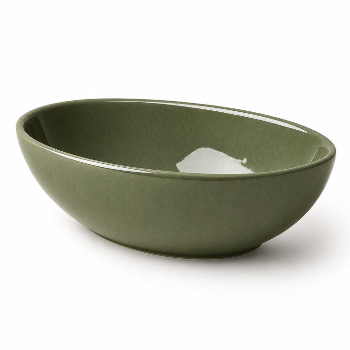 Glazed Oval Basin