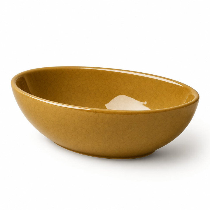 Lavabo ovale — Golden glaze