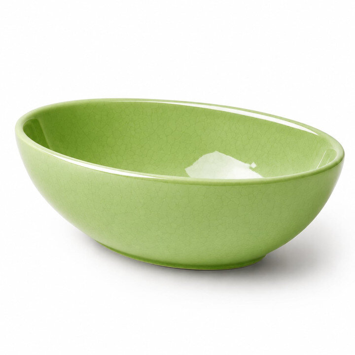 Lavabo ovale — Lime glaze