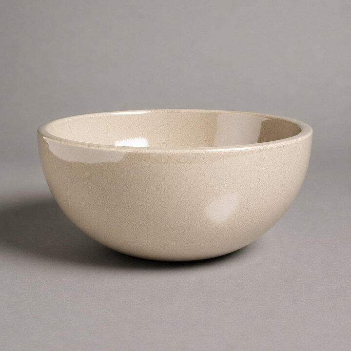 Lavabo rotondo — Ivory glaze