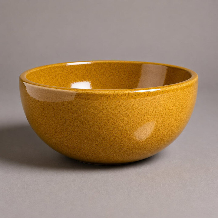 Lavabo rotondo — Mustard glaze