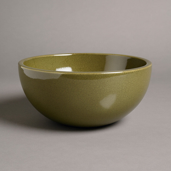 Lavabo rotondo — Olive glaze