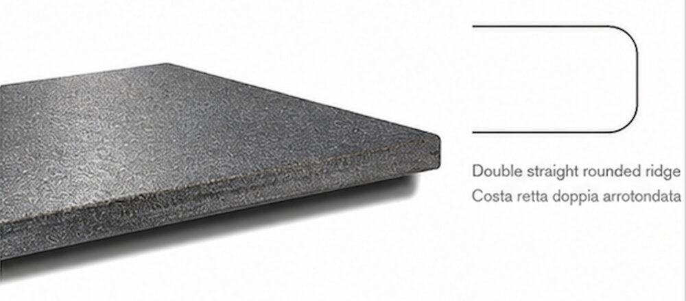 Double Straight Rounded Ridge — Costa retta doppia arrotondata