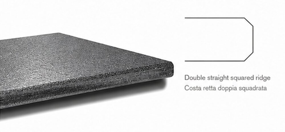 Double Straight Squared Ridge — Costa retta doppia squadrata