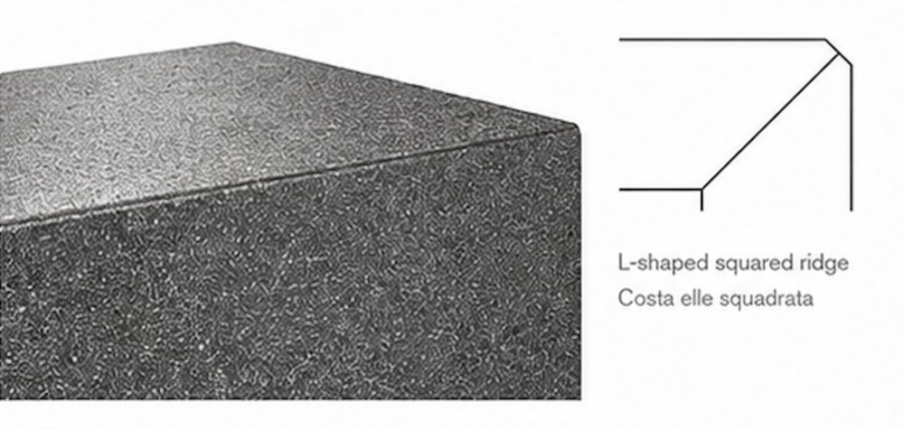 L-Shaped Squared Ridge — Costa elle squadrata