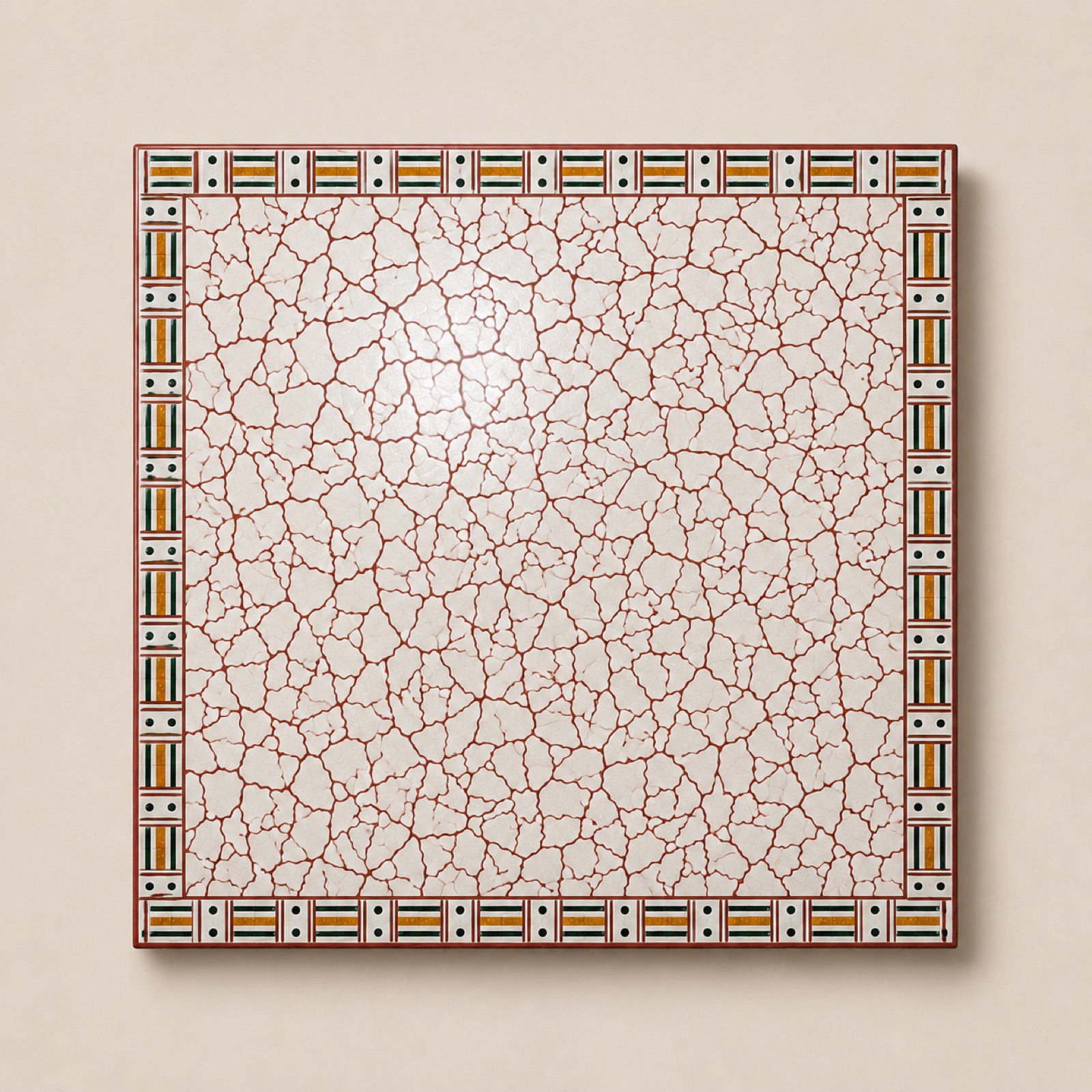 Rocco top in a mosaic marble-inlay pattern